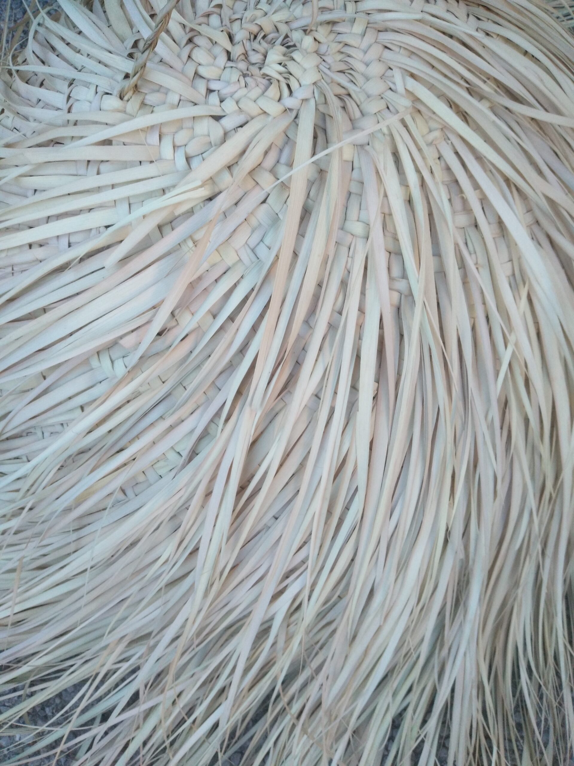 suspension palmier artisanale Suspension bohème grand diamètre 70cm.