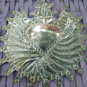 ex-voto laiton cœur doré