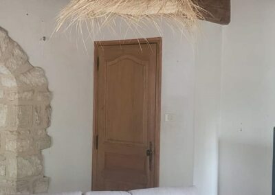 suspension palmier en forme de dome