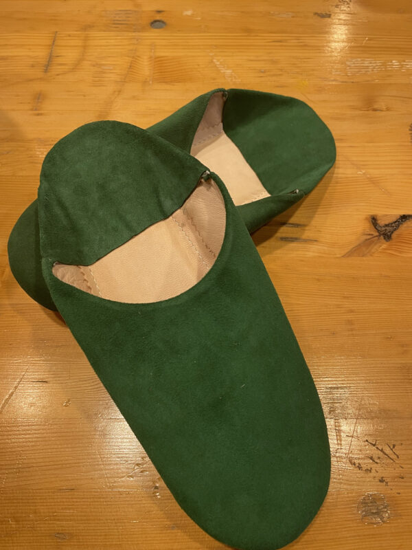 babouches vert sapin