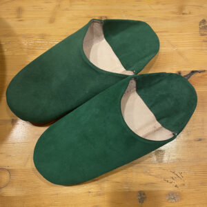 babouches vert sapin