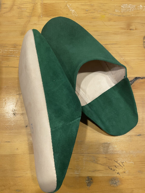 babouches vert sapin