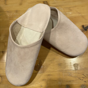 babouches femme rose pale paire