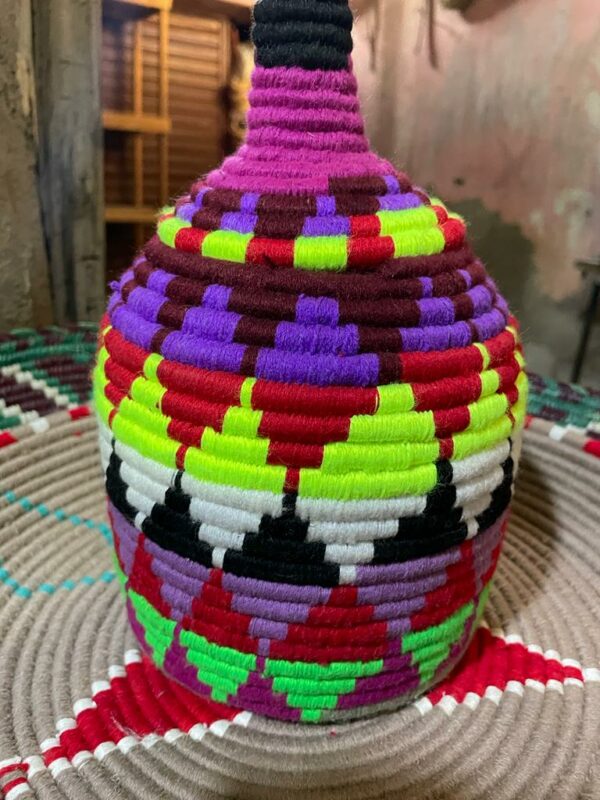 corbeille berbere multicolore