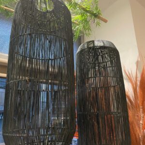 suspension en raphia noir 70 X 25