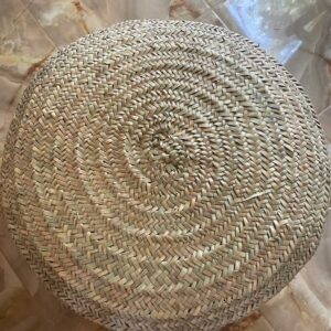 pouf fibre végétal en doum vue dessus