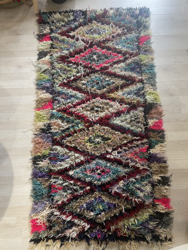Tapis Boucherouite 175X85 multicolores