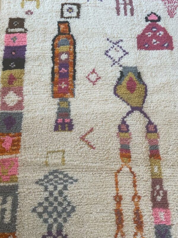 Tapis Azilal motif multicolores