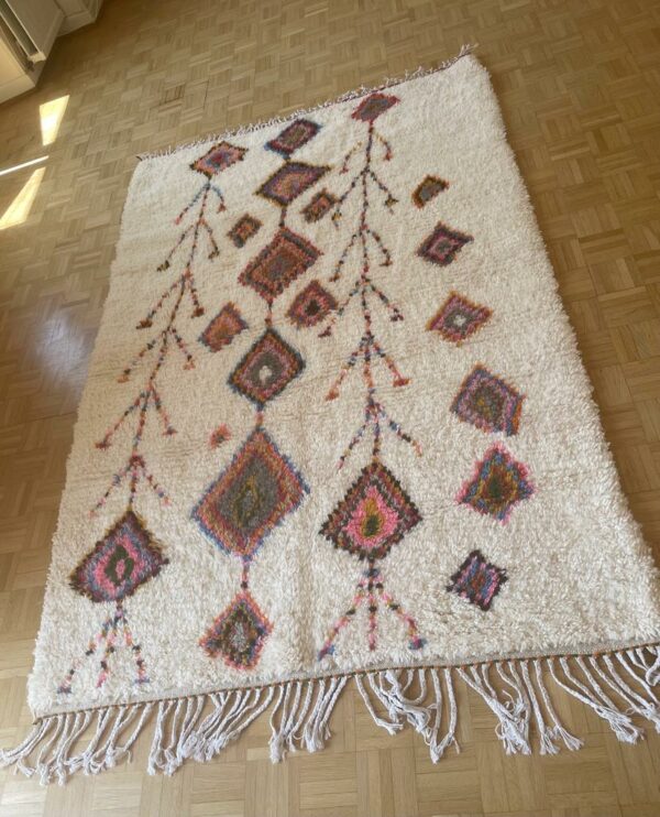 Tapis Azilal motif tribal 225 x 150
