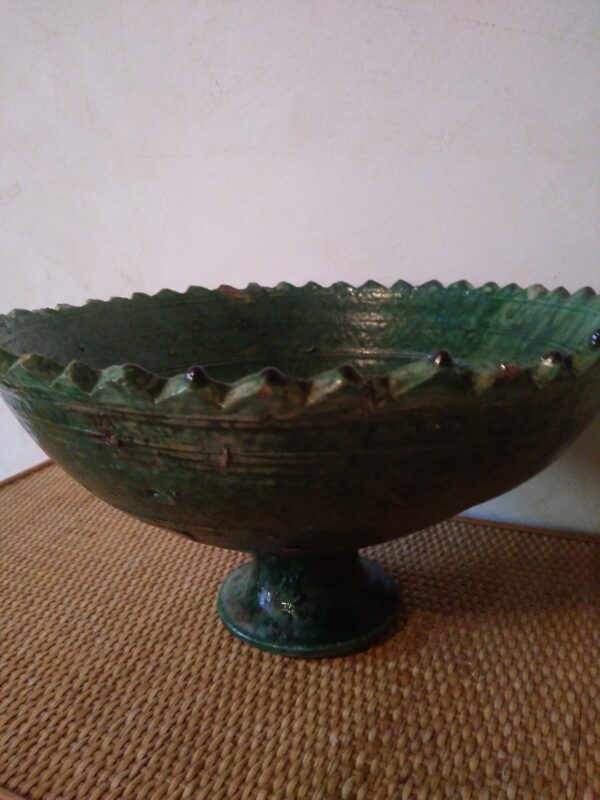 Poterie de Tamegroute - coupelle sur pied | cely