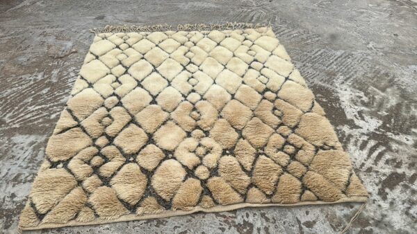 Photo d'un tapis Mrirt couleur caramel. tapis haut de gamme.