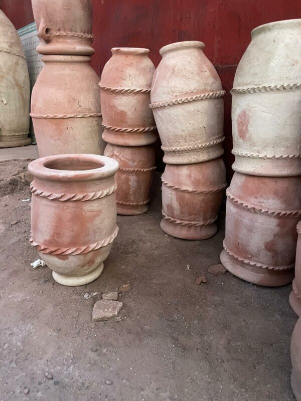Poterie en terre cuite 40cm artisanat marocain.