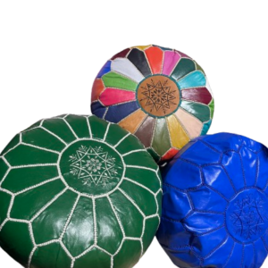 pouf marocain en cuir