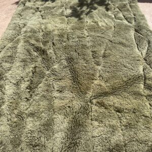 Photo d'un tapis Mrirt kaki, se sont des tapis de très belle qualité, le tapis Mrirt est un tapis à poils plus ou moins long, la trame est ton sur ton.