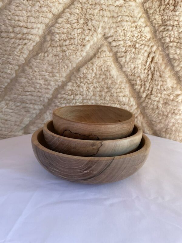 Photo de bols marocain en bois.