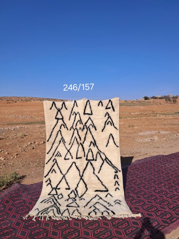 Tapis Azilal pure laine fait main.