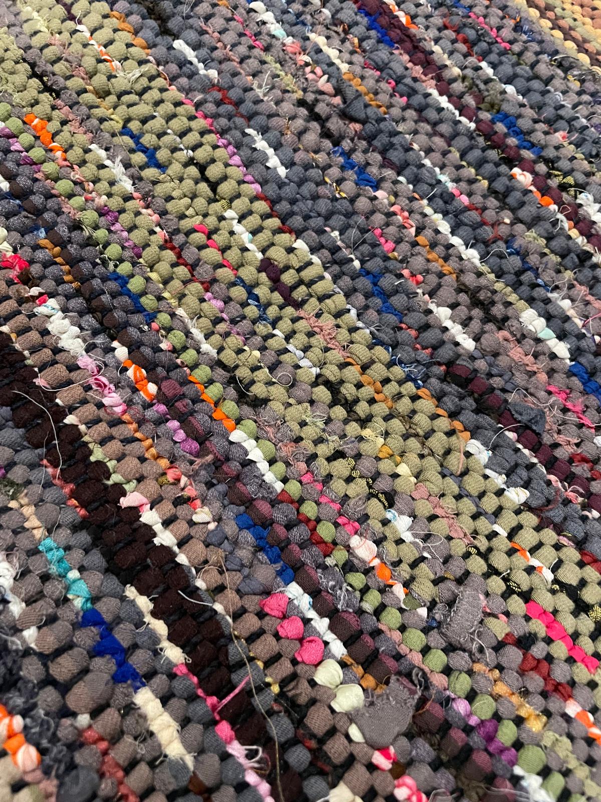 Tapis Boucherouite Amazigh 230x90 cm (2) Tapis berbère boucherouite.