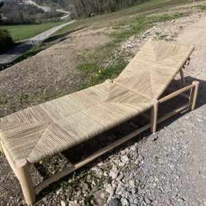 Chaise longue en corde naturelle - tressé à la main