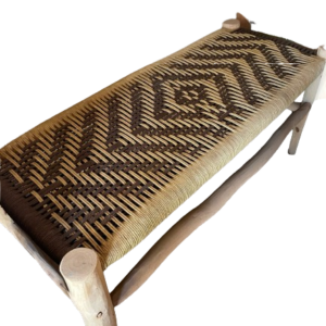 Banc en matière synthétique bi-couleur