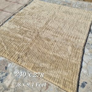 Tapis Mrirt beige et écru.