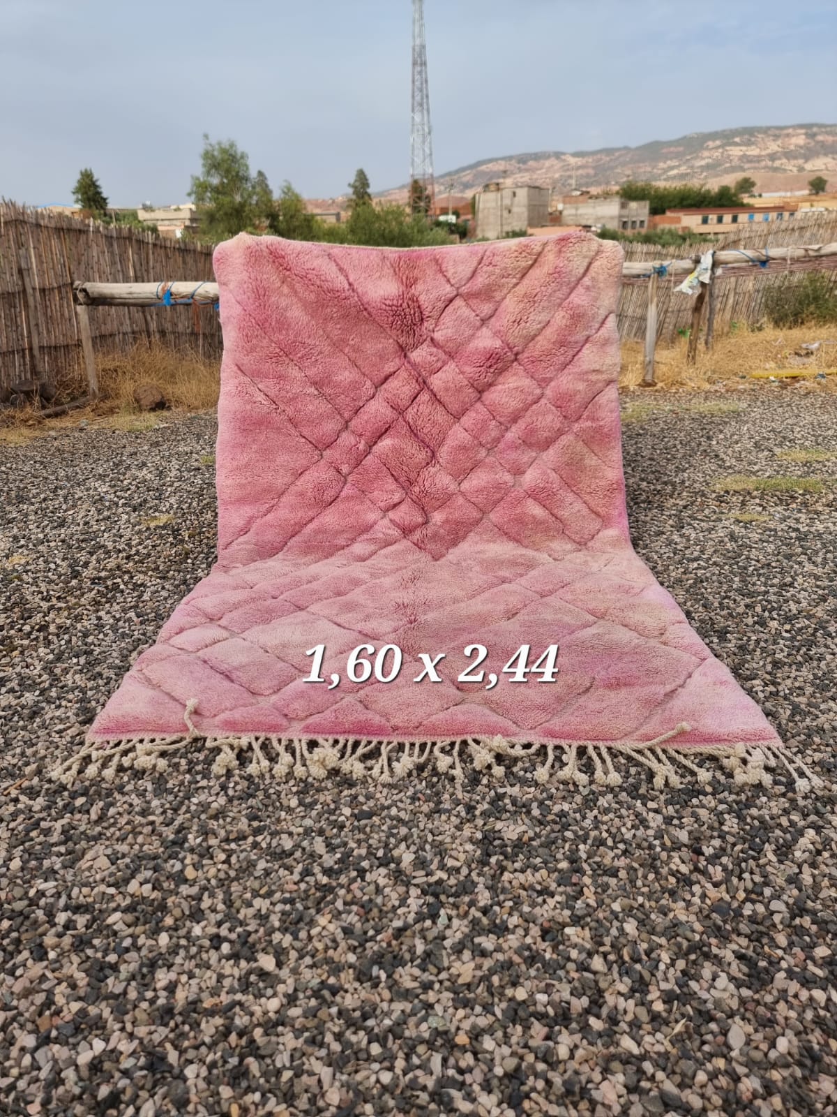 Tapis Mrirt n°10 – Création artisanale 244 x 160 cm Tapis Mrirt contemporain.