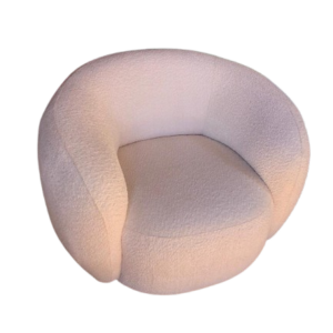 Fauteuil bouclette écru.