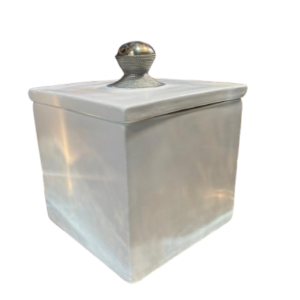 Boite blanche terre cuite tadelakt.