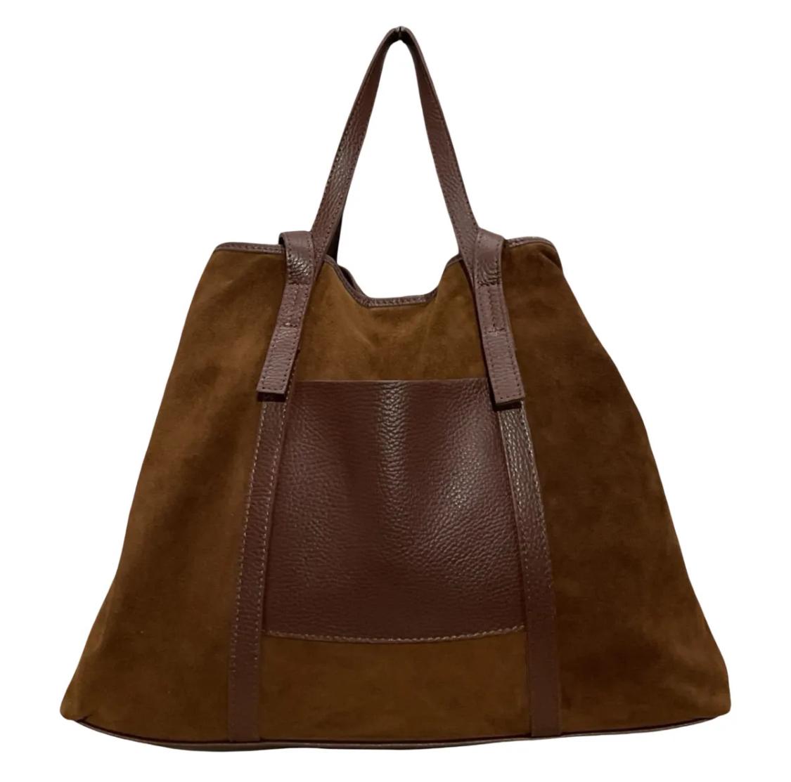 Sacencuirweekend_3 Sac cabas en cuir couleur cognac.