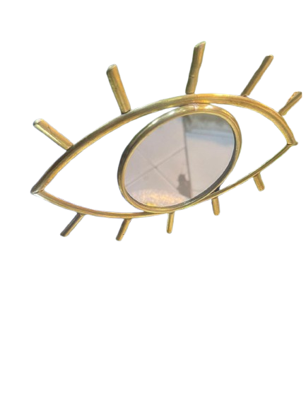 miroir œil laiton 20 cm déco miroir œil laiton