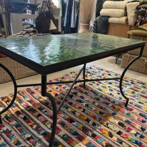 table en zellige vert de tamegroute rectangle