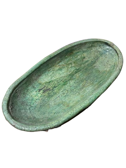 Grand plat ovale Tamegroute artisanal – 60 cm